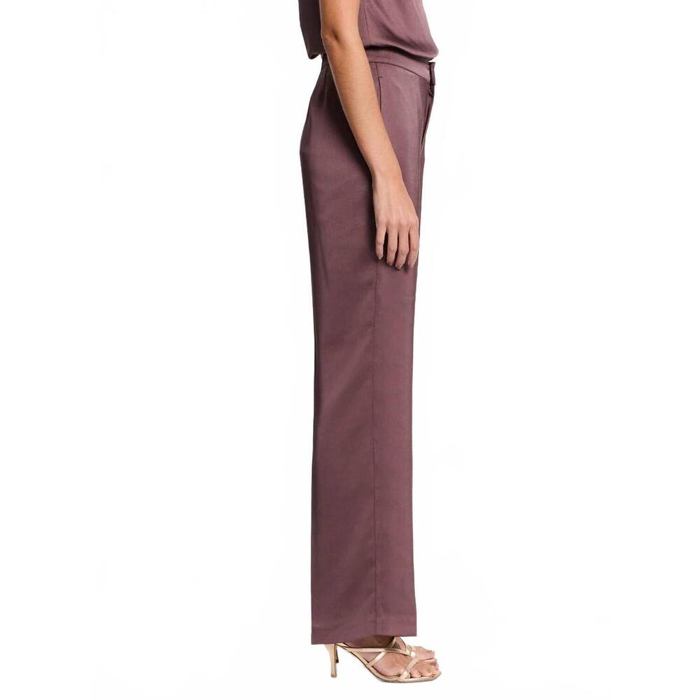 NEW NIC + ZOE eliot wide leg luxe satin pants in chai - Picture 3 of 4